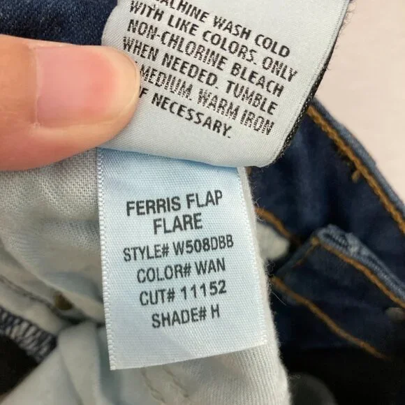 Hudson Medium Wash Stretch Ferris Flap Flare Jeans size 25 - Picture 4 of 12